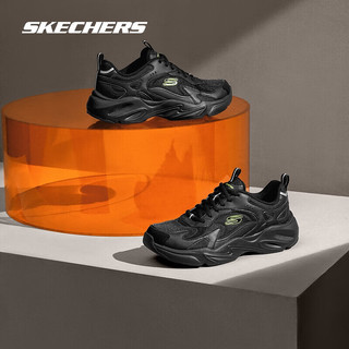 斯凯奇Skechers女鞋夏拼接运动复古老爹鞋896270 全黑色171 35