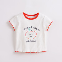 马克珍妮 夏装女童水果印花针织短袖T恤儿童婴儿宝宝短袖T恤