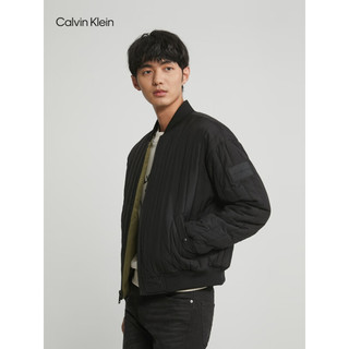 Calvin Klein Jeans23早秋新款男士潮流双面穿拉链棒球服夹棉外套ZM02474 LB6-军绿色/太空黑 S