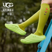 UGG2023夏季女士纯色露趾厚底泡棉拖鞋 1136880 PCHR|浅黄绿色 37