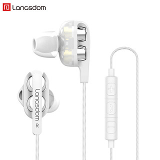 Langsdom 兰士顿 D4C 入耳式动圈降噪有线耳机 白色 3.5mm