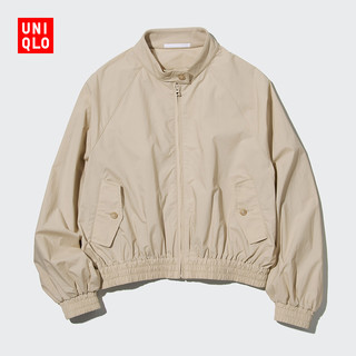 UNIQLO 优衣库 女装 全棉短外套(春季新品 短款 宽松 插肩袖 ) 456091