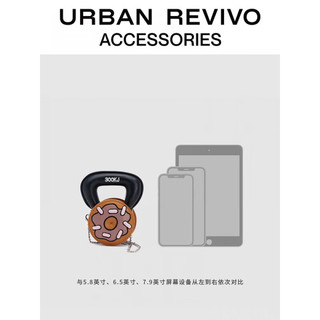 URBAN REVIVO2023夏季新款女士甜美多色链条迷你挂饰包UAWA32182 咖棕 F