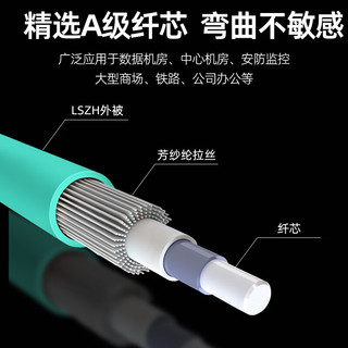 优普连 电信级万兆多模光纤跳线LC-LC 15米 OM3双芯双工尾纤2.0 低烟无卤LSZH抗弯曲光纤线