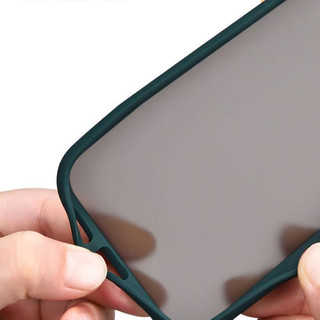 四酷苹果xsmax手机壳防摔男女款硅胶撞色透明磨砂全包摄像镜头 iPhone xsmax 颜色随机