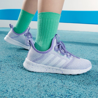 adidas阿迪达斯轻运动CLOUDFOAM PURE 2.0男女小童舒适跑步运动鞋 浅紫色/白色 35(210mm)