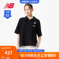 NEW BALANCE NB官方23新款女款夏季运动休闲舒适透气POLO短袖 BK 5FD26272 S