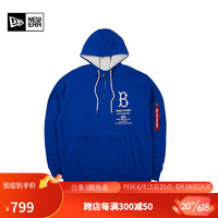 NEW ERAx Alpha Industries x MLB联名款卫衣MLB情侣刺绣休闲连帽衫 60334019-蓝色 XL