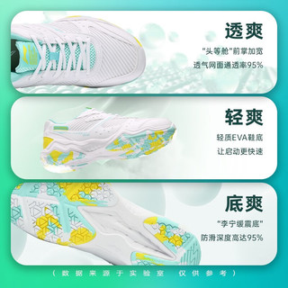 李宁（LI-NING）羽毛球鞋情侣2023新款训练鞋缓冲吸震专业比赛运动鞋 岛屿蓝 41