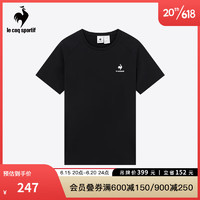 乐卡克法国公鸡男2023夏季新款圆领短袖T恤CB-0131232 黑色/BLK M