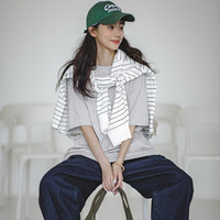 马登 女士美式休闲T恤打底衫透气上衣