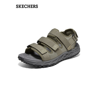 斯凯奇（Skechers）男子轻便户外休闲耐磨魔术贴凉鞋舒适237586父亲节礼物 棕褐色/TAN 43