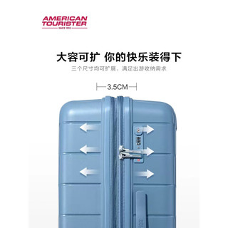 美旅箱包（AmericanTourister）拉杆箱20时尚行李箱28寸PP可扩展24万向轮登机INS风旅行箱NI8 粉色 20寸可登机可扩展