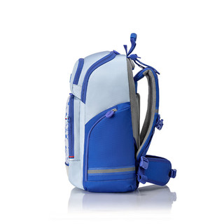 美旅箱包美旅放心书包1-3年级小学生专业护脊双肩包 NJ7*001灰蓝色