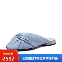 ecco 爱步 女士羊皮一脚蹬法式半包头拖鞋
