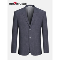 柒牌男装西服男2023春季新款平驳领商务休闲西装外套 炭灰 B52