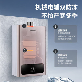 CHANGHONG 长虹 12升燃气热水器智能预约ECO节能多分段燃烧低水压启动恒温天然气热水器12H2S