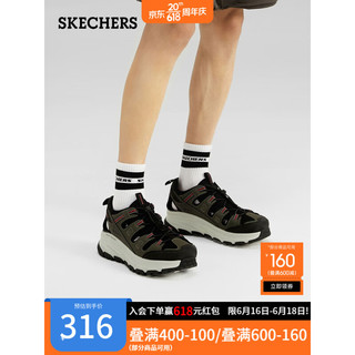 斯凯奇（Skechers）男鞋户外休闲凉鞋透气舒适休闲鞋237581 橄榄色/黑色OLBK 39.5