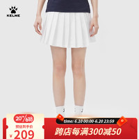 卡尔美（KELME）梭织裤裙女2023夏季跃界系列高尔夫运动宽松百褶裙子 光亮白 XL