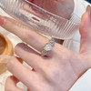 BAZAAR 铜合金合成锆石戒指复古指环小众轻奢ins食指气质时尚