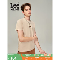Lee XLINE23春夏新品标准logo印花多色圆领男短袖T恤LMT0053904LE 米白色 L