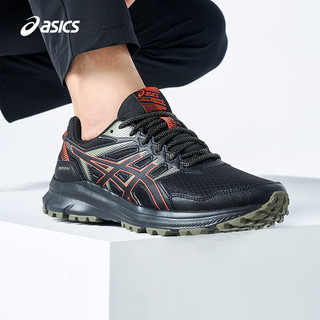 亚瑟士（asics）新款男子跑鞋TRAILSCOUT 2山地回弹越野型运动鞋 黑色/红色 39