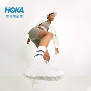 HOKA ONE ONE男女款克利夫顿LS运动休闲鞋Clifton LS精致鞋面 白色 / 云雾灰 45/290mm