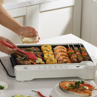 电烤盘分区韩式电烧烤炉家用室内烤串机无烟多功能小型电烤盘