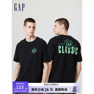 Gap 盖璞 男女装夏季2023新款LOGO亲肤短袖T恤670381运动休闲上衣