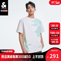 杰克琼斯 杰克·琼斯（JACK&JONES）杰克琼斯略宽松版型罗纹圆领衣身侧边胶印设计短袖223201325 本白A06 175/96A/M