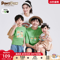 PawinPaw卡通小熊童装23年夏季新款男女童短袖T恤全棉