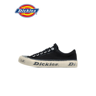 Dickies 帆布鞋男低帮休闲百搭学生板鞋情侣潮鞋DKCNS1033D黑色 33D黑色 34