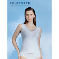 SCHIESSER 舒雅 女士50S莫代尔抑菌弹力凉感蕾丝吊带E0/21133V 浅灰 L