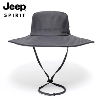 Jeep吉普帽子男士加大檐渔夫帽男女通用款钓鱼帽登山帽子四季可戴