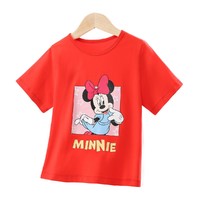 Disney 迪士尼 儿童短袖T恤春夏季洋气百搭T恤男女童可爱上衣夏装