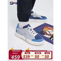 斐乐（FILA）FILA FUSION斐乐潮牌POP II男鞋场下帆布鞋2023夏新款轻便运动鞋 黎明灰/铁蓝色-GT 41