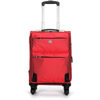 SUISSEWIN牛津布可扩展拉杆箱耐磨防泼水行李箱大容量旅行箱登机布箱SN8918 红色 24英寸-托运箱