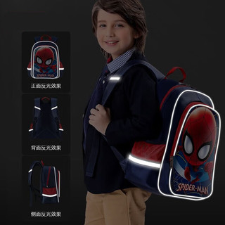 迪士尼（Disney）书包小学生男童一三六年级蜘蛛侠大容量学生包轻便儿童背包 Q版蜘蛛侠+笔袋