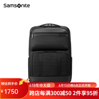 Samsonite 新秀丽 男士双肩包大容量通勤背包时尚多功能电脑包 QK3 黑色