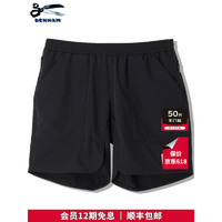 DENHAM联名款2023年夏季新款男士宽松黑色休闲短裤 黑色 S