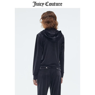 JUICY COUTURE2023夏季新款美式运动休闲裤云朵绒套装外套女 深蓝-衣 XS