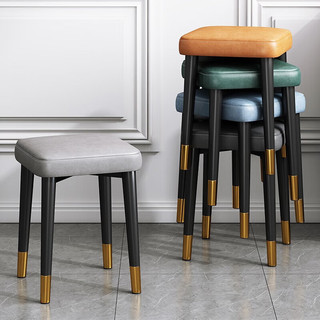 左印（zuoyin）椅子餐椅家用现代简约 餐椅轻奢北欧酒店凳子餐厅吃饭椅子 橙色+黑金腿