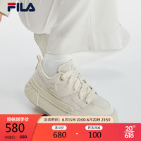 FILA 斐乐 官方FOSSO女鞋复古帆布鞋2023夏面包休闲鞋川行鞋小白鞋