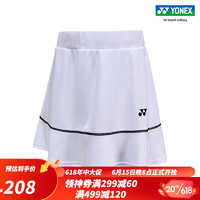 YONEX /尤尼克斯 220093BCR 2023SS比赛系列 女款 羽毛球服 运动短裙yy 白色 XO