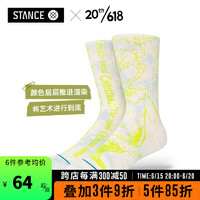 STANCE圣诞怪杰联名款时尚休闲中筒袜子男女棉袜舒适透气春季 黄色 S (35-37)