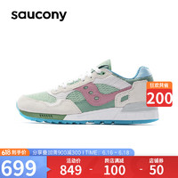 Saucony索康尼SHADOW 5000休闲鞋男女复古鞋情侣时尚运动鞋白彩兰44.5