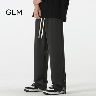 GLM森马集团品牌休闲裤男直筒百搭韩版潮流宽松男长裤子 灰色 XL