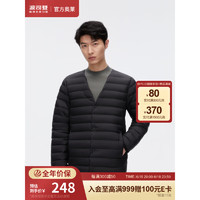 波司登2023新款羽绒服春季保暖简约轻薄休闲羽绒外套B30130003 黑色8056 175/92A