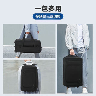 爱华仕（OIWAS）拉杆袋女大容量旅行袋男商务多功能手提包登机拉杆包 黑色 大