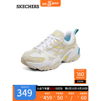 斯凯奇（Skechers）撞色老爹鞋厚底增高休闲运动鞋女鞋896115 自然色/多彩色/NTMT 41